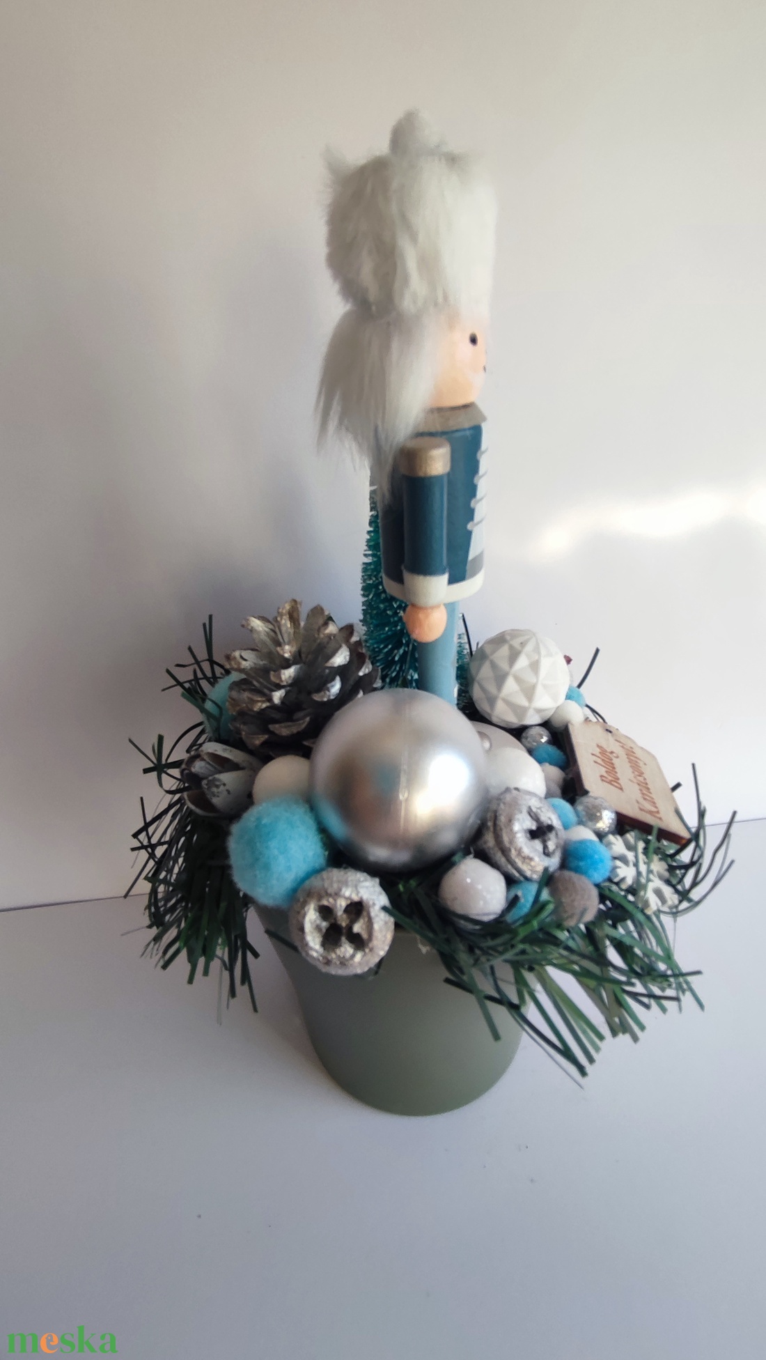 Karácsonyi dekoráció kék katonás  - otthon & életmód - dekoráció - asztal és polc dekoráció - asztaldísz - Meska.hu