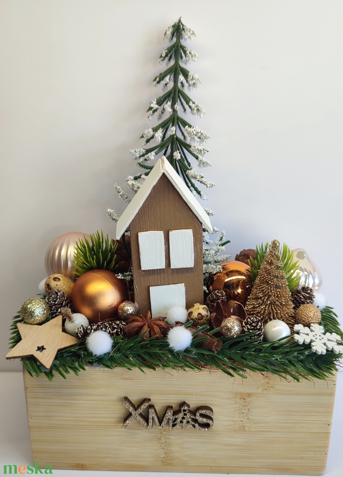 Karácsonyi dekoráció házikós - otthon & életmód - dekoráció - asztal és polc dekoráció - asztaldísz - Meska.hu