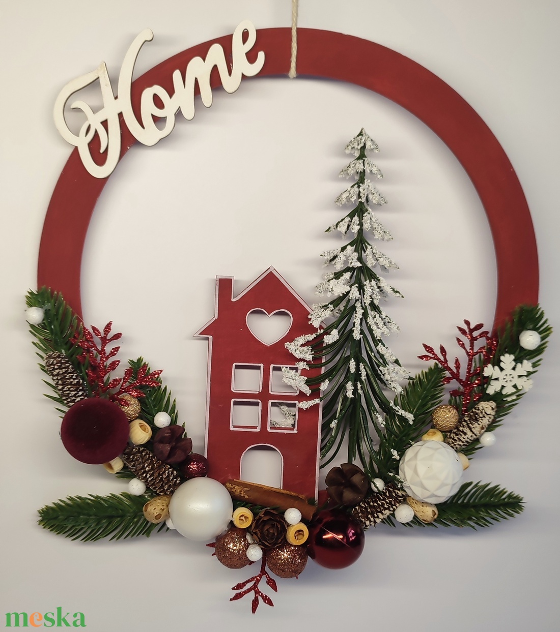 Karácsonyi kopogtató  - otthon & életmód - dekoráció - ajtó- és ablak dekoráció - ajtódísz & kopogtató - Meska.hu