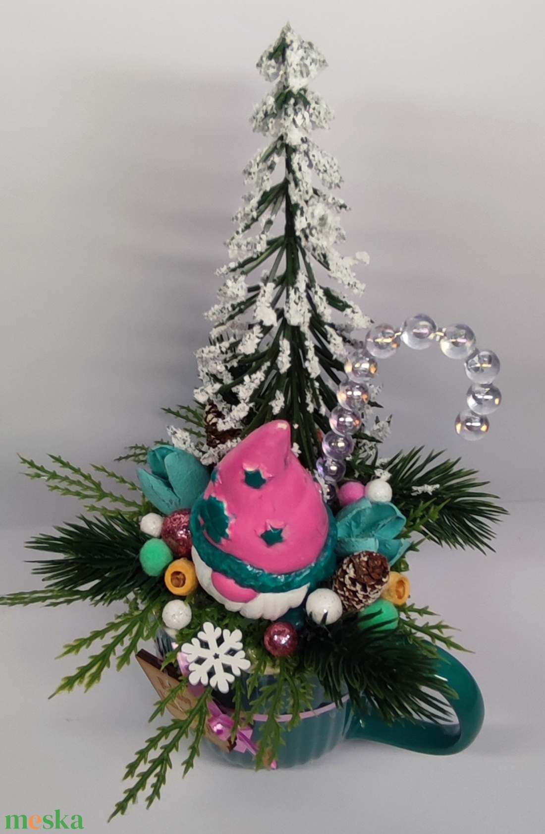 Bögrés karácsonyi manó - otthon & életmód - dekoráció - asztal és polc dekoráció - asztaldísz - Meska.hu