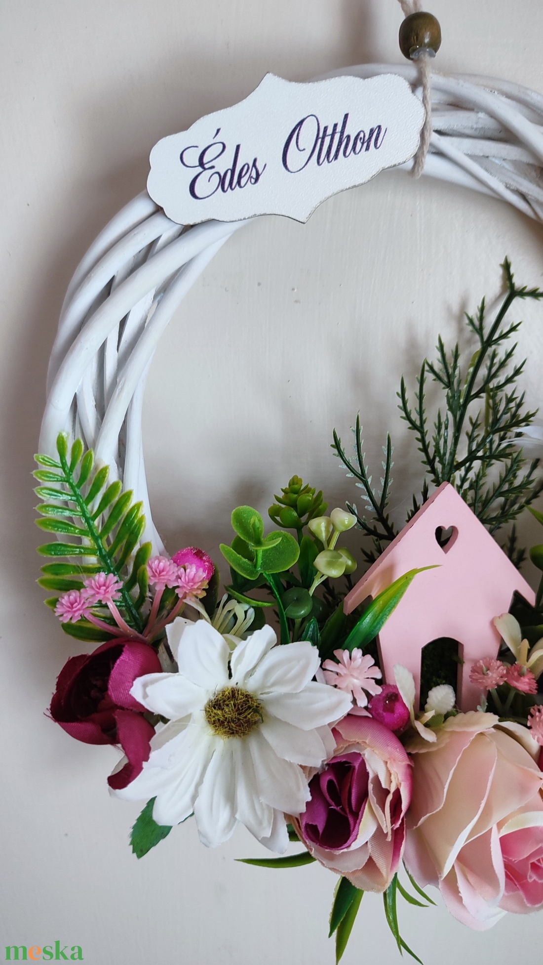 Hívogató - tavaszi virágos ajtódísz  - otthon & életmód - dekoráció - ajtó- és ablak dekoráció - ajtódísz & kopogtató - Meska.hu
