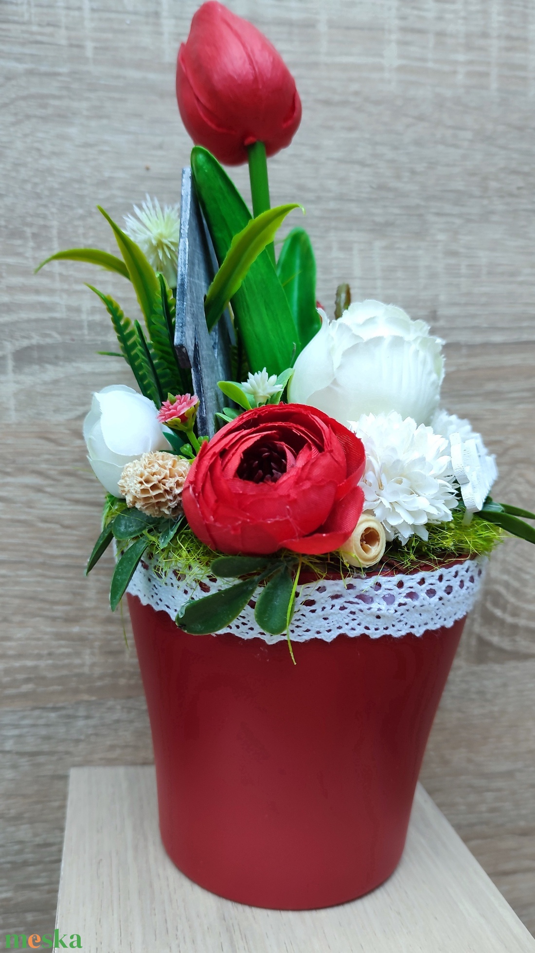 Tavaszi vidám mosolygós kaspós dísz - otthon & életmód - dekoráció - asztal és polc dekoráció - florárium, terrárium - Meska.hu