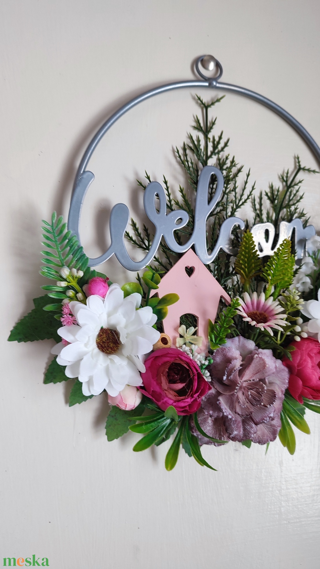 Welcome - és maradj is! Tavaszi ajtódísz  - otthon & életmód - dekoráció - ajtó- és ablak dekoráció - ajtódísz & kopogtató - Meska.hu