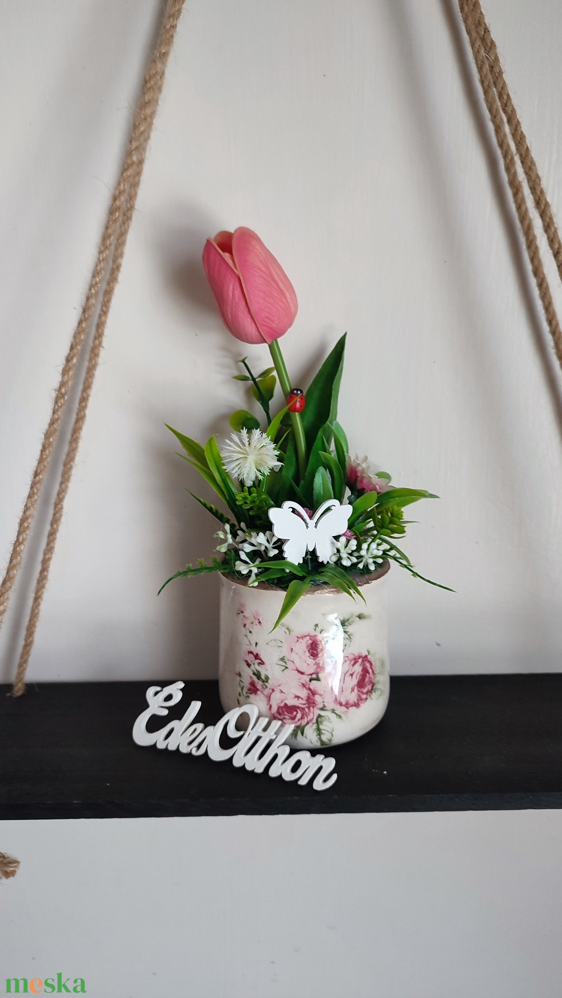 Kerámia kaspós dekoráció 1. - otthon & életmód - dekoráció - húsvéti asztaldíszek - Meska.hu