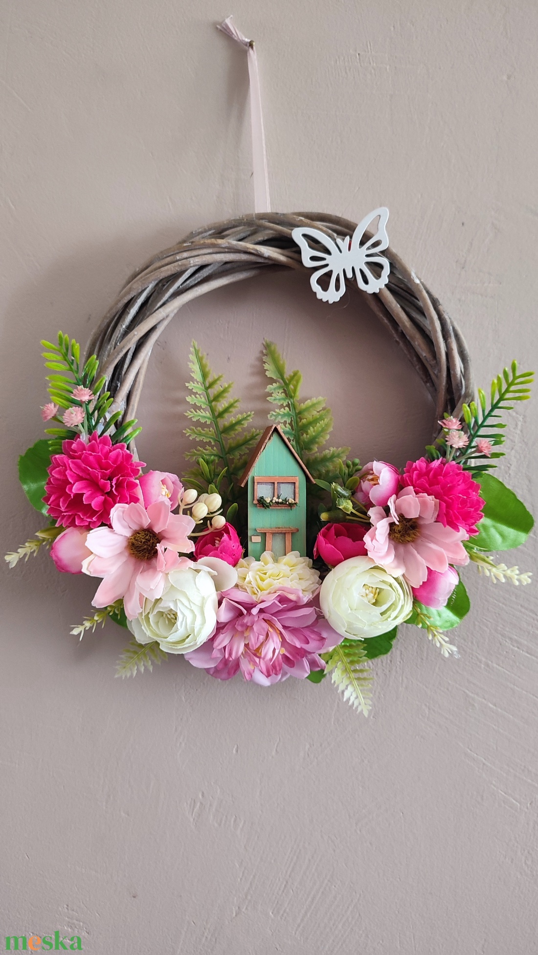 Otthon melege - házikós ajtódísz  - otthon & életmód - dekoráció - ajtó- és ablak dekoráció - ajtódísz & kopogtató - Meska.hu