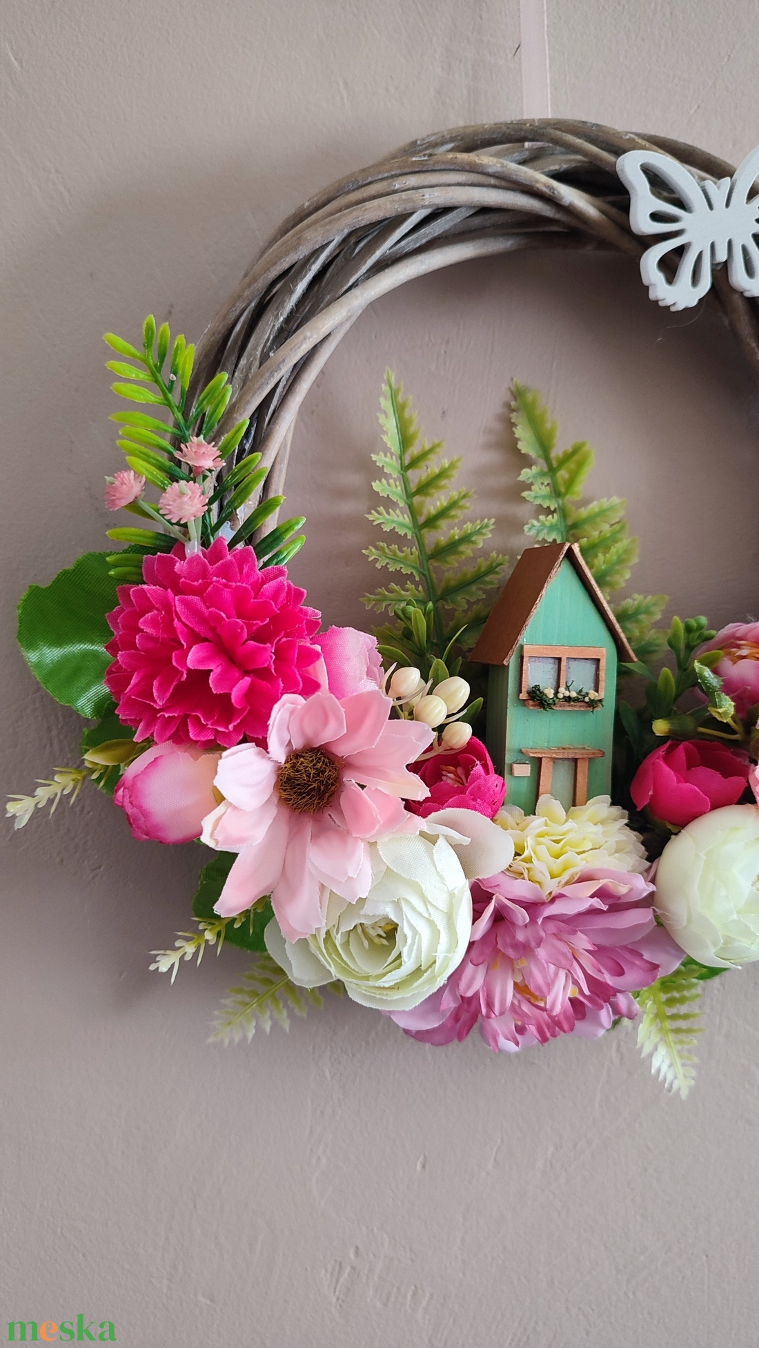 Otthon melege - házikós ajtódísz  - otthon & életmód - dekoráció - ajtó- és ablak dekoráció - ajtódísz & kopogtató - Meska.hu