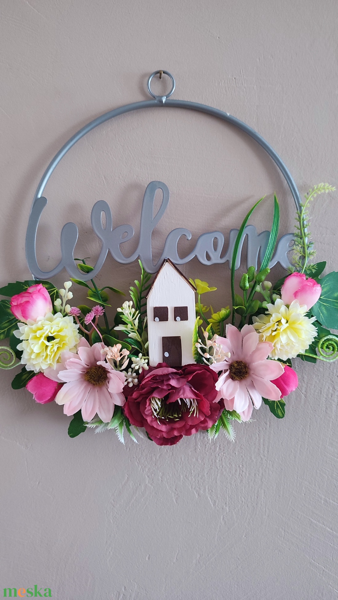 Hazaváró tavaszi ajtódísz  - otthon & életmód - dekoráció - ajtó- és ablak dekoráció - ajtódísz & kopogtató - Meska.hu