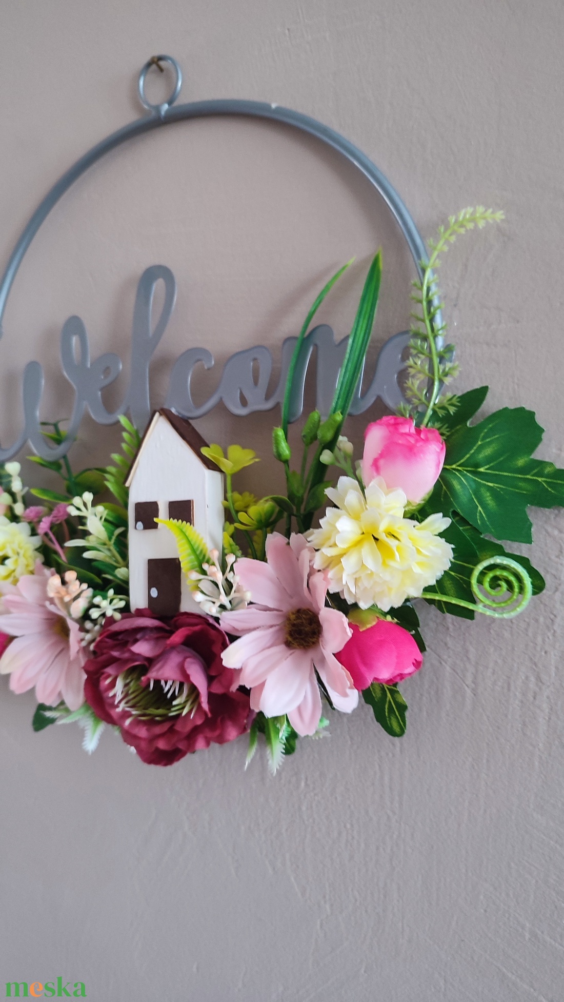 Hazaváró tavaszi ajtódísz  - otthon & életmód - dekoráció - ajtó- és ablak dekoráció - ajtódísz & kopogtató - Meska.hu