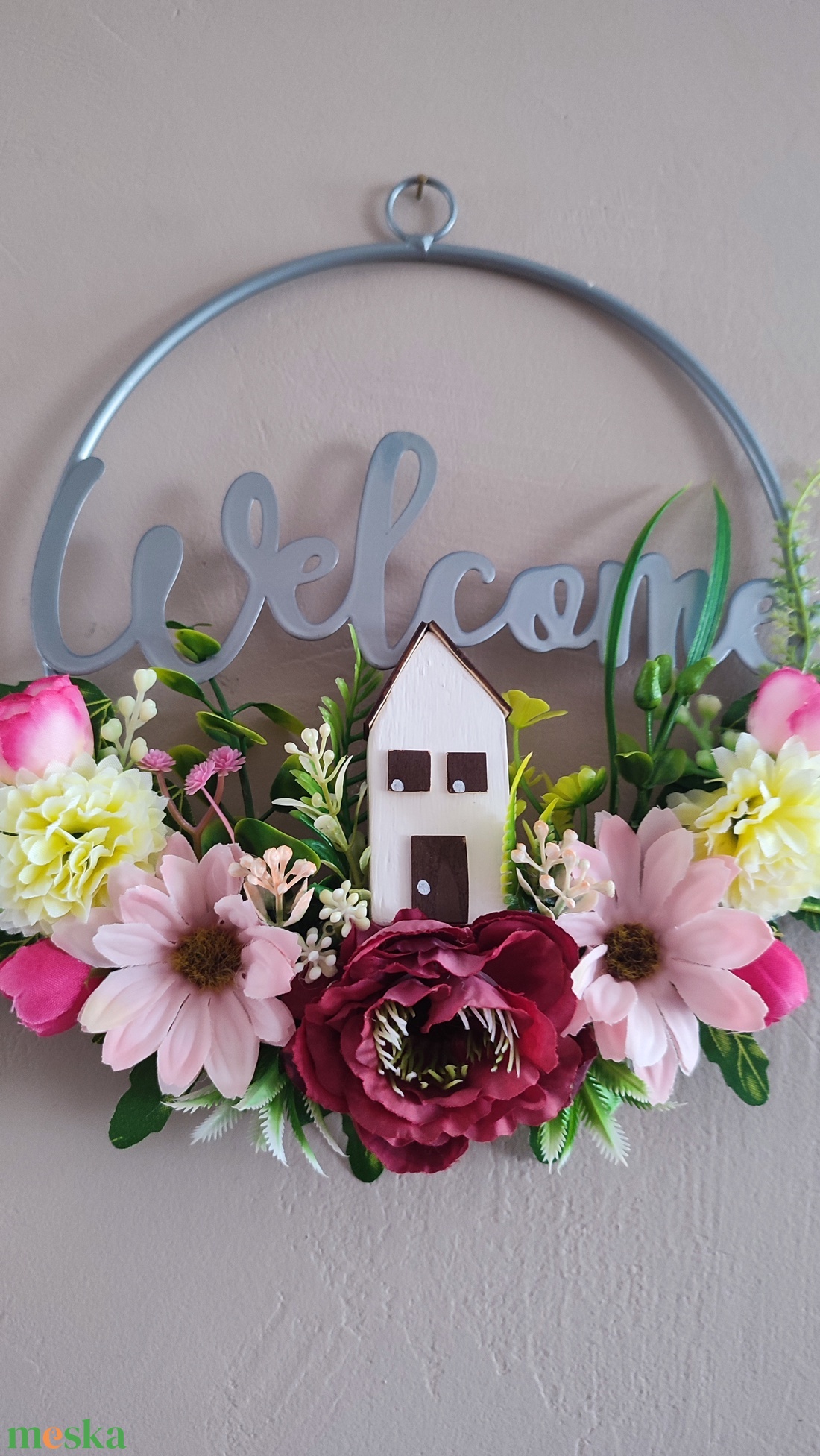 Hazaváró tavaszi ajtódísz  - otthon & életmód - dekoráció - ajtó- és ablak dekoráció - ajtódísz & kopogtató - Meska.hu