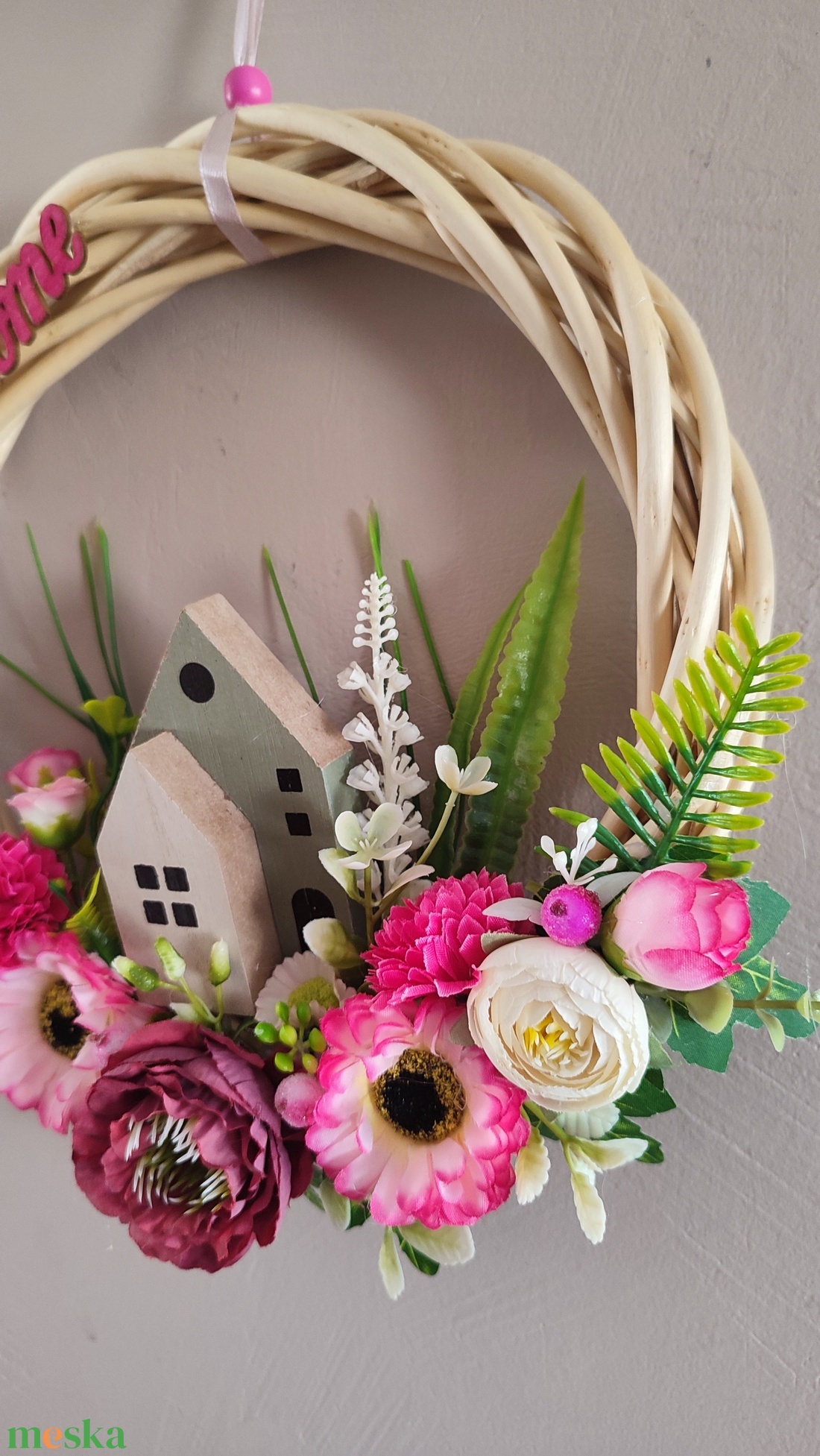 Hívogató tavaszi ajtódísz  - otthon & életmód - dekoráció - ajtó- és ablak dekoráció - ajtódísz & kopogtató - Meska.hu