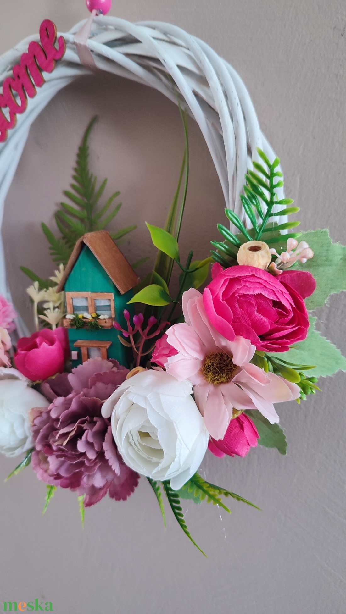 Alvó őzikés tavaszi ajtódísz  - otthon & életmód - dekoráció - ajtó- és ablak dekoráció - ajtódísz & kopogtató - Meska.hu