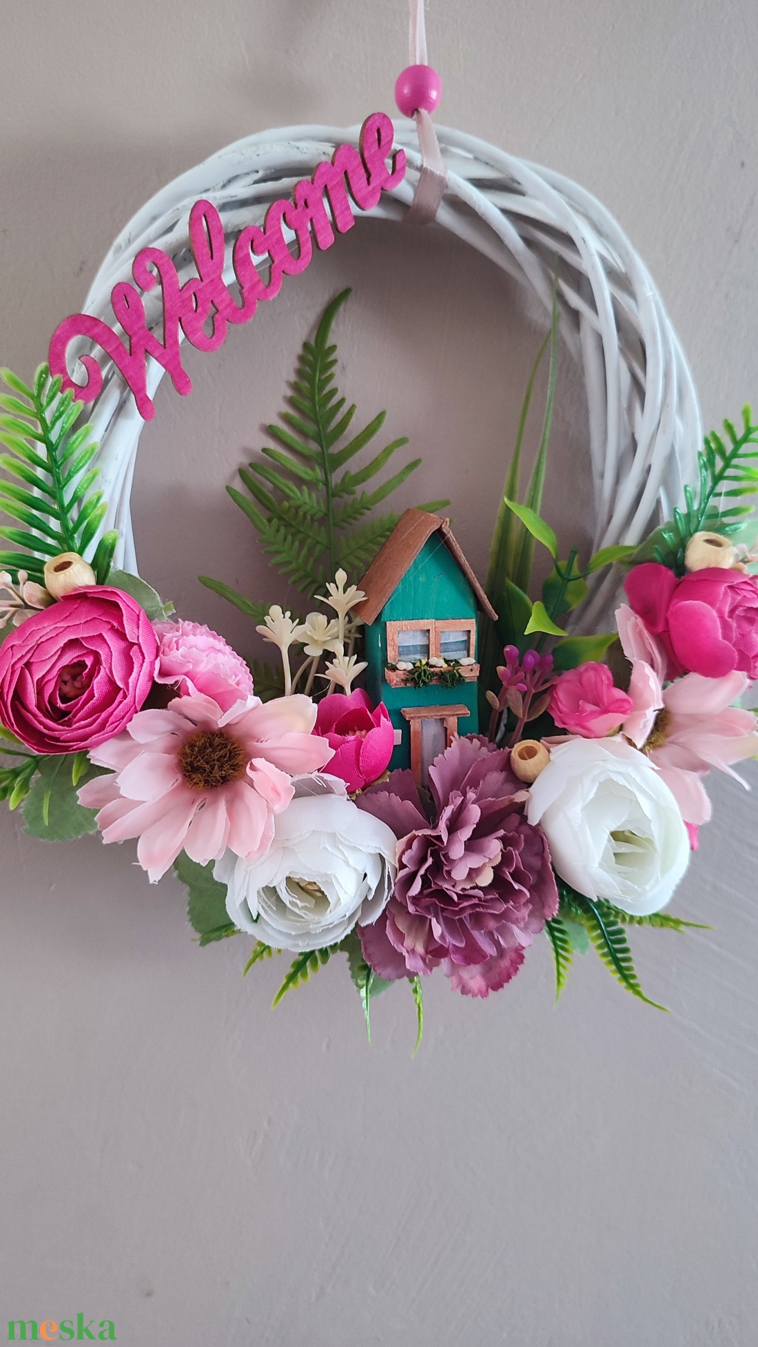 Alvó őzikés tavaszi ajtódísz  - otthon & életmód - dekoráció - ajtó- és ablak dekoráció - ajtódísz & kopogtató - Meska.hu