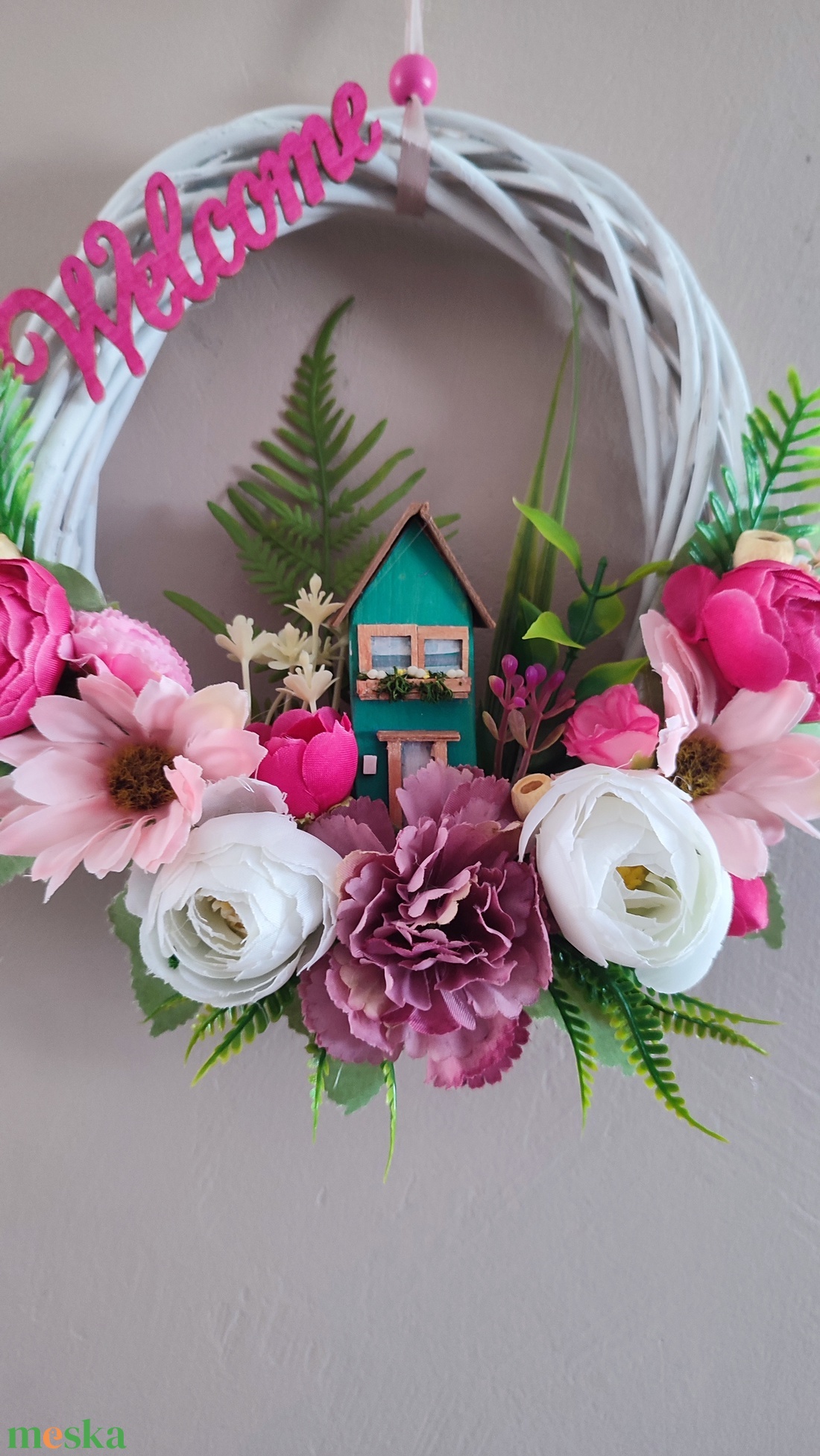 Alvó őzikés tavaszi ajtódísz  - otthon & életmód - dekoráció - ajtó- és ablak dekoráció - ajtódísz & kopogtató - Meska.hu