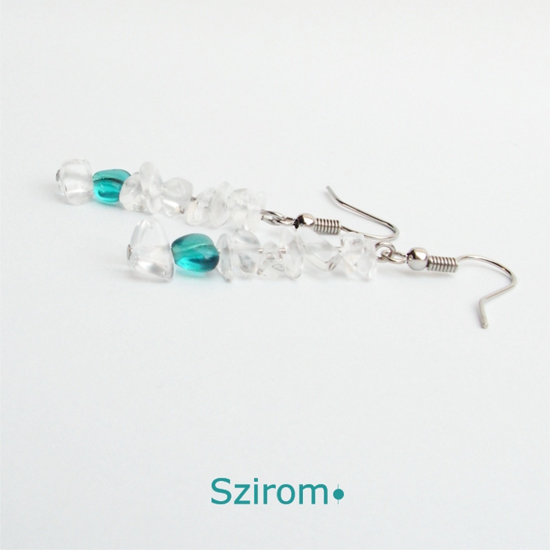 Téli szerelem - fülbevaló hegyikristállyal -  - Meska.hu