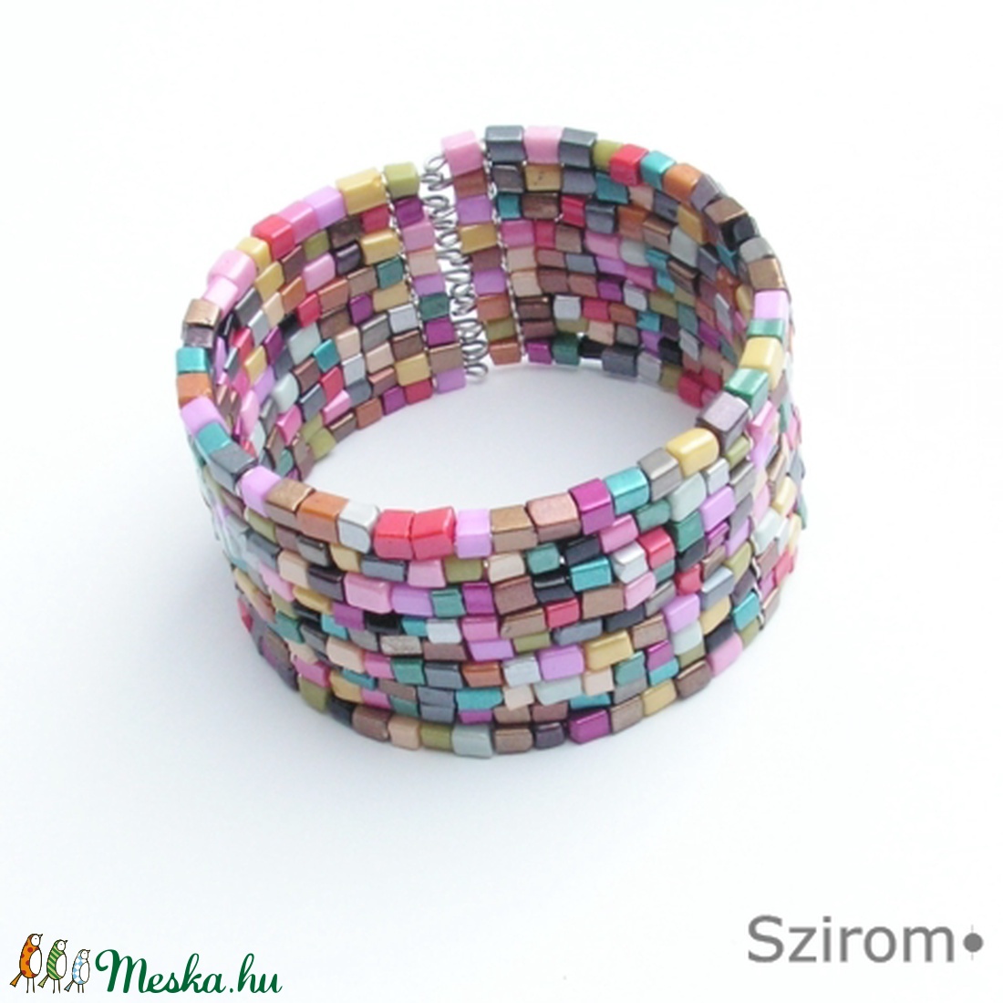 Extravagáns - színes széles karperec -  - Meska.hu