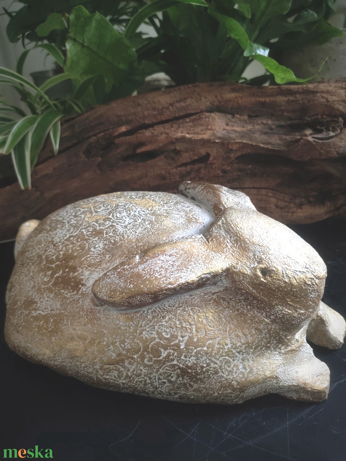 nyuszi betonból  - otthon & életmód - dekoráció - asztal és polc dekoráció - kavics & kő - Meska.hu