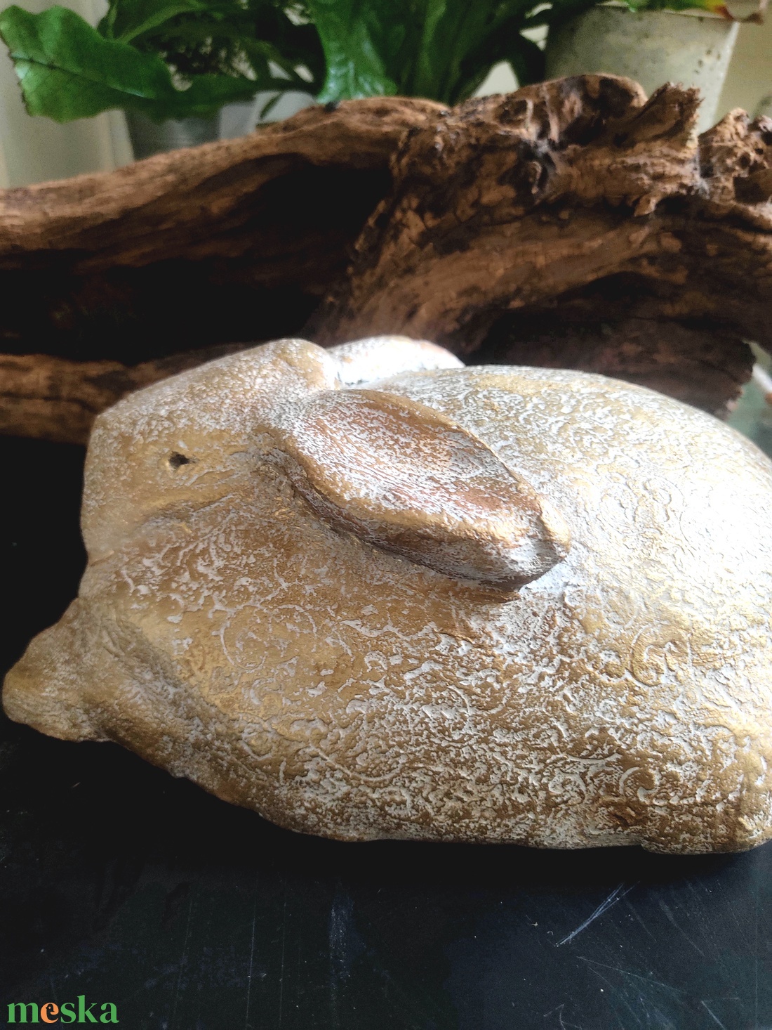 nyuszi betonból  - otthon & életmód - dekoráció - asztal és polc dekoráció - kavics & kő - Meska.hu