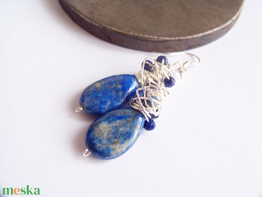 Aszimmetria :) - lapis lazuli fülbevaló - ékszer - fülbevaló - lógó fülbevaló - Meska.hu Aszimmetria :) - lapis lazuli fülbevaló - ékszer - fülbevaló - lógó fülbevaló - Meska.hu