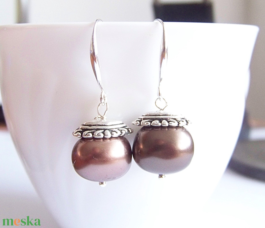 Shell pearl gyöngy fülbevaló - ékszer - fülbevaló - lógó fülbevaló - Meska.hu Shell pearl gyöngy fülbevaló - ékszer - fülbevaló - lógó fülbevaló - Meska.hu