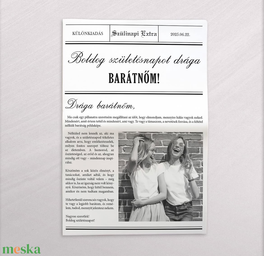 Születésnapi Újság Poszter - otthon & életmód - dekoráció - kép & falikép - poszter - Meska.hu