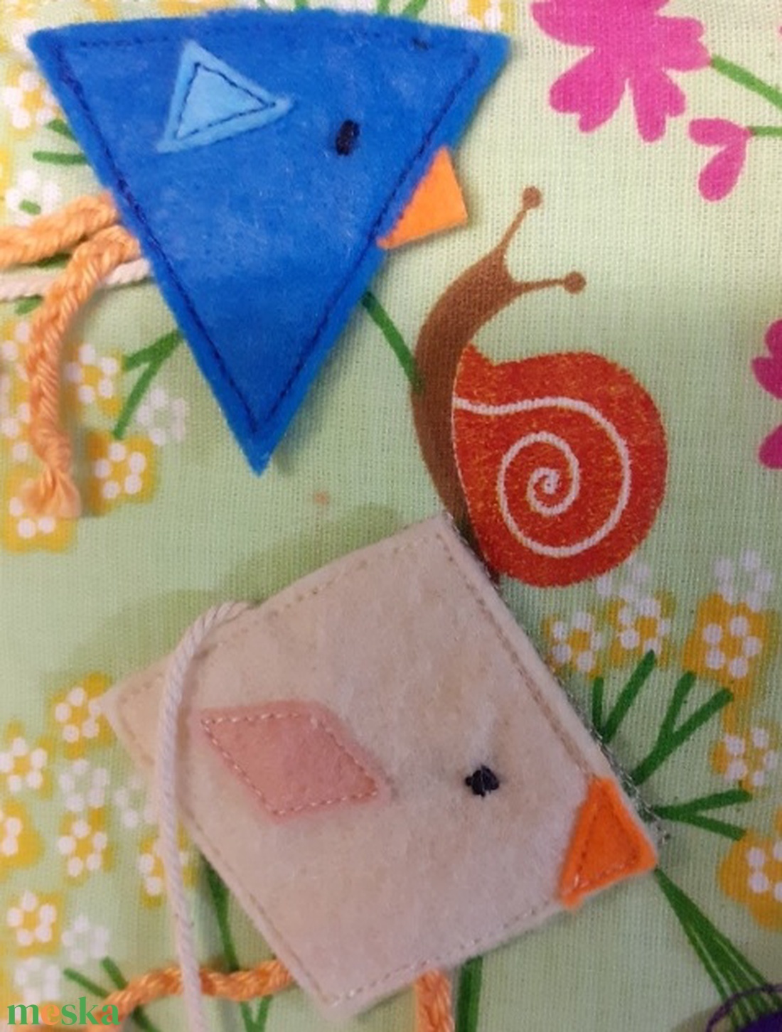 Csendeskönyv  oldal -formás madarak - játék & sport - textilkönyv & babakönyv - Meska.hu