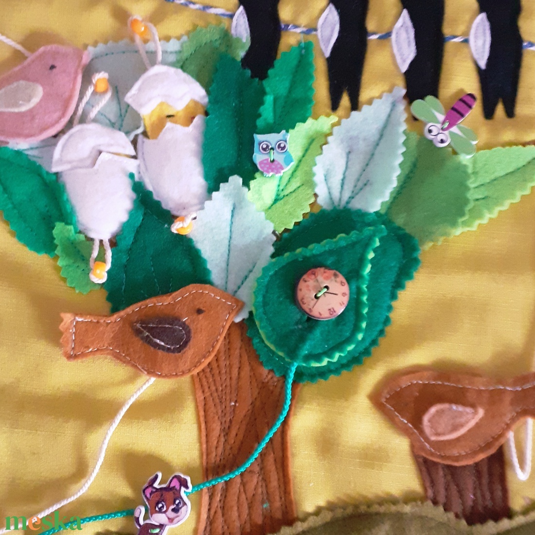 Kis madár család -oldal egy csendes könyvből. - játék & sport - textilkönyv & babakönyv - Meska.hu