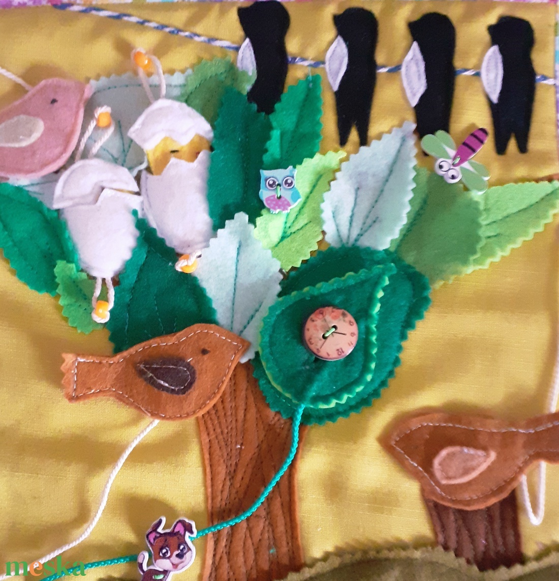 Kis madár család -oldal egy csendes könyvből. - játék & sport - textilkönyv & babakönyv - Meska.hu