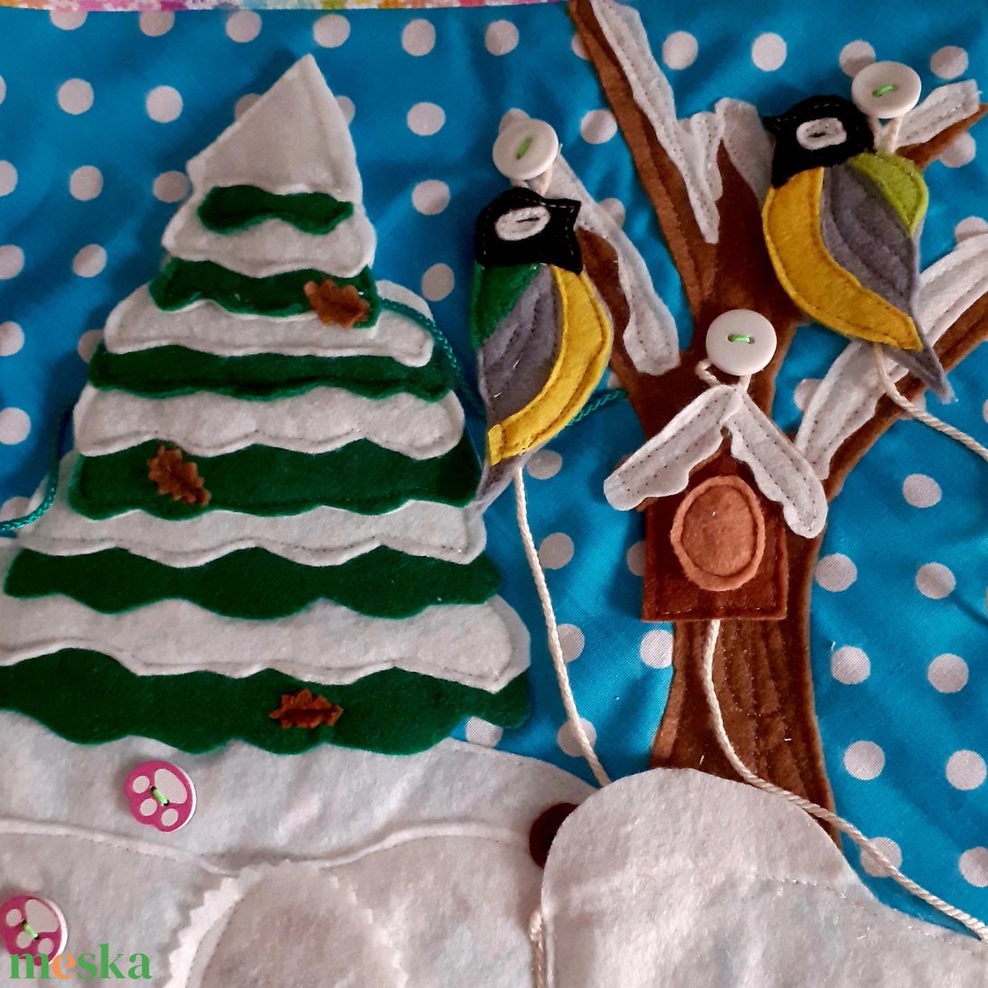 Kis madár család -oldal egy csendes könyvből. - játék & sport - textilkönyv & babakönyv - Meska.hu