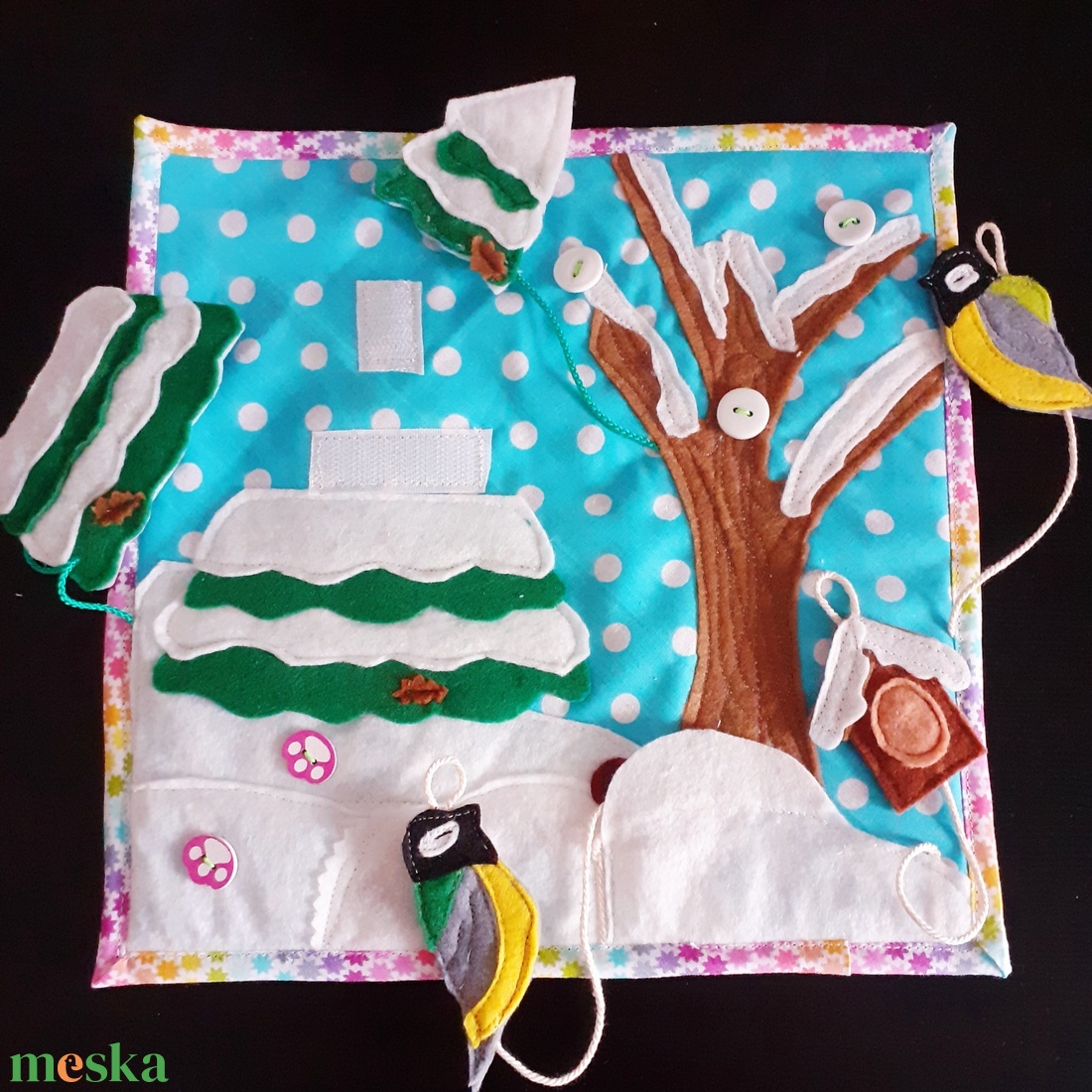 Kis madár család -oldal egy csendes könyvből. - játék & sport - textilkönyv & babakönyv - Meska.hu