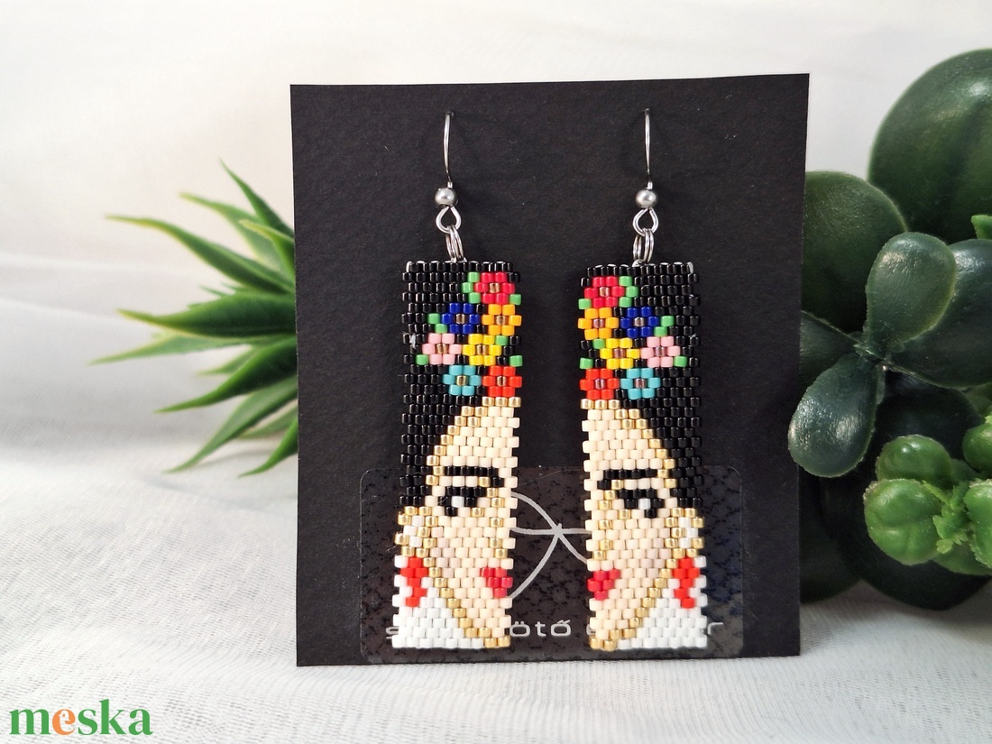 Frida Kahlo  - ékszer - fülbevaló - lógó fülbevaló - Meska.hu
