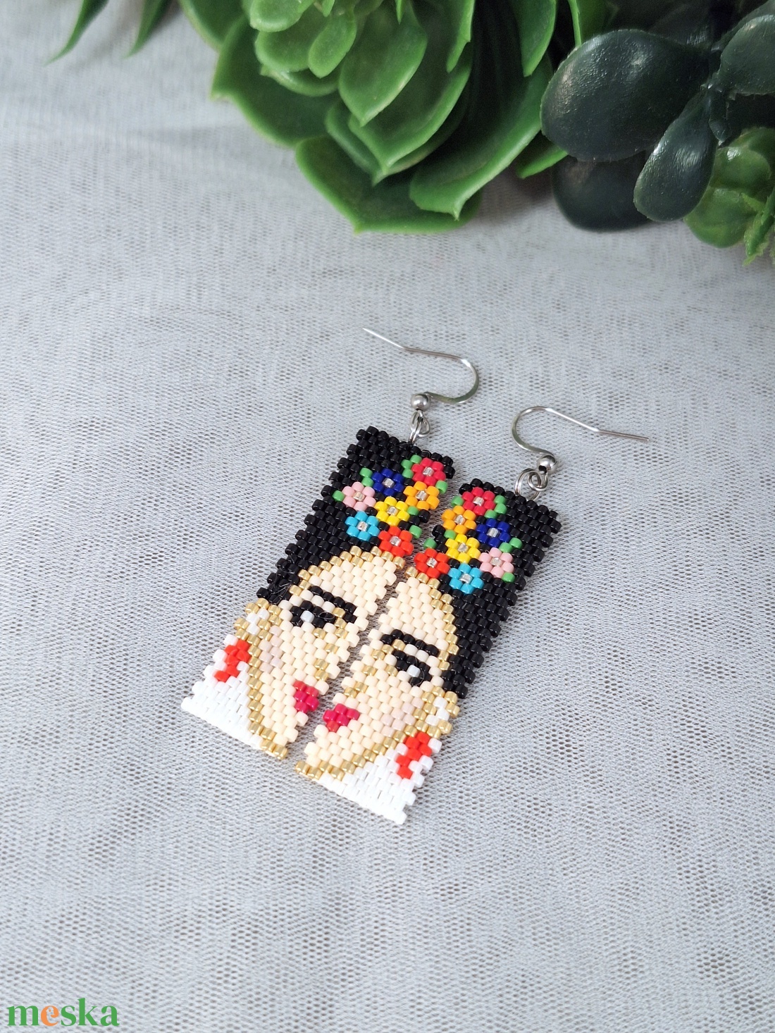 Frida Kahlo  - ékszer - fülbevaló - lógó fülbevaló - Meska.hu