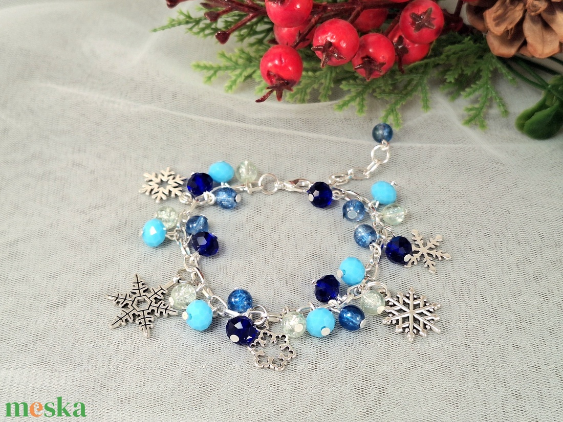  Karácsonyi csiszi karkötő - ékszer - karkötő - charm karkötő - Meska.hu