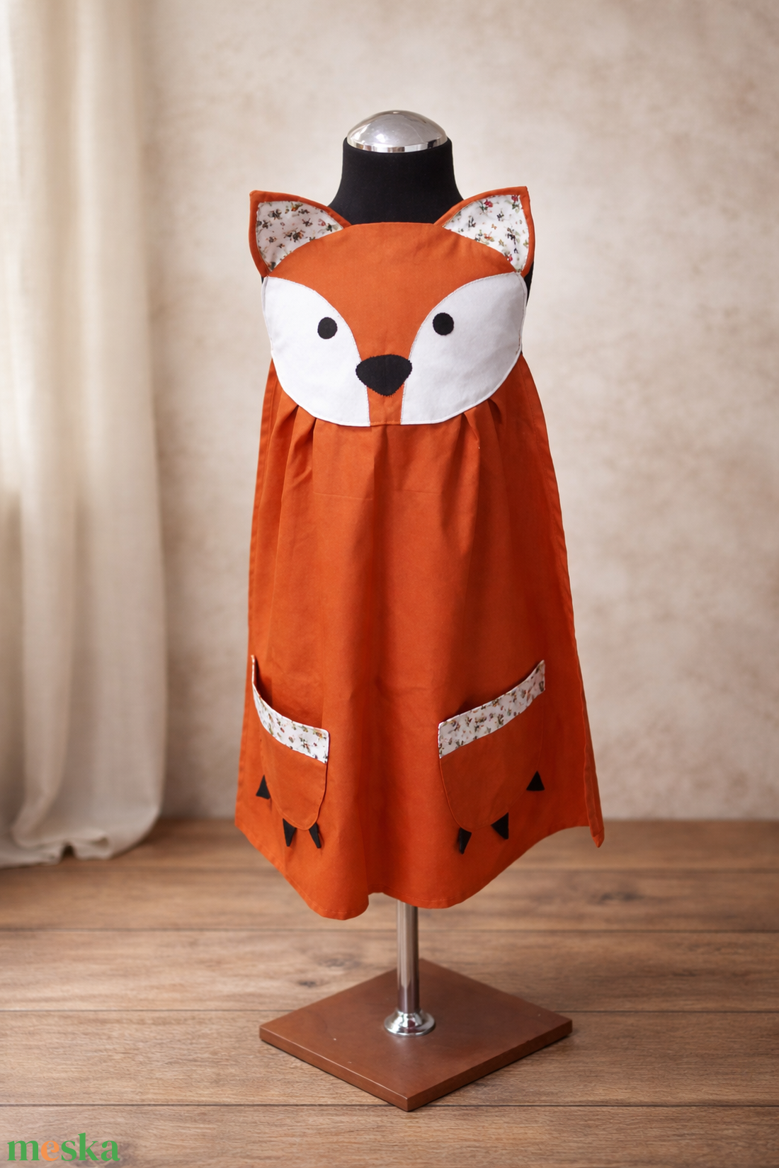 Rókás kötényjelmez gyerekeknek- kézzel készült, játékos főző- és farsangi jelmez - ruha & divat - jelmez & álarc - jelmez - Meska.hu
