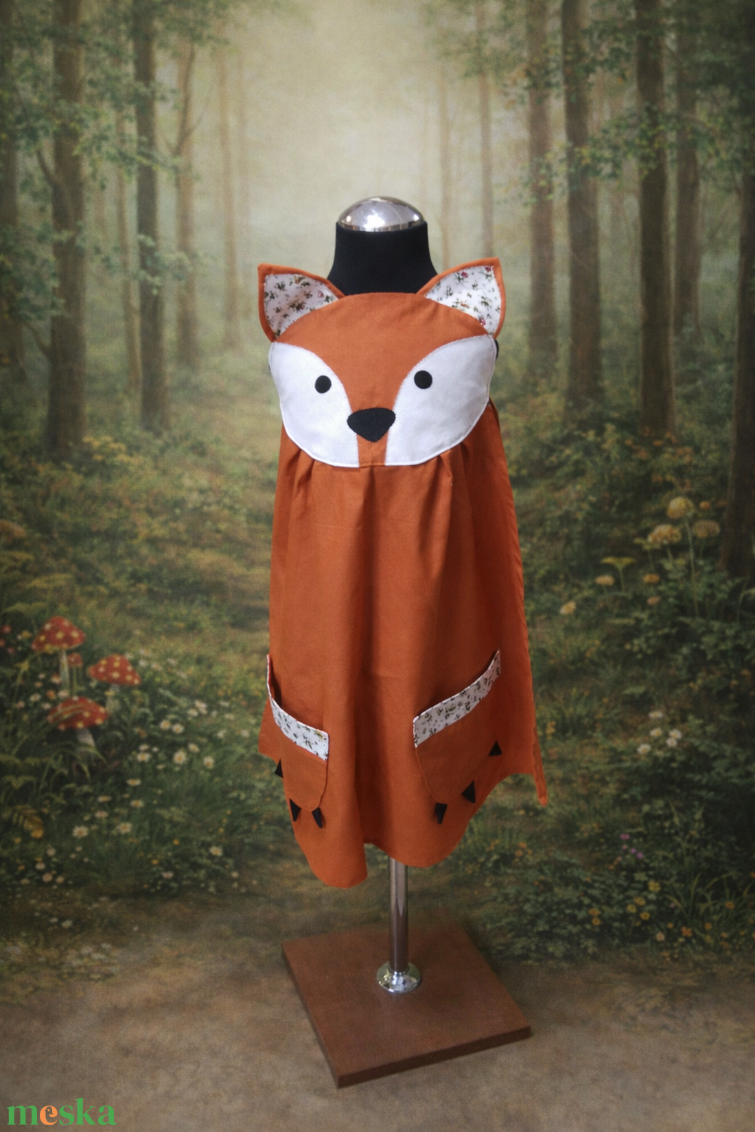 Rókás kötényjelmez gyerekeknek- kézzel készült, játékos főző- és farsangi jelmez - ruha & divat - jelmez & álarc - jelmez - Meska.hu
