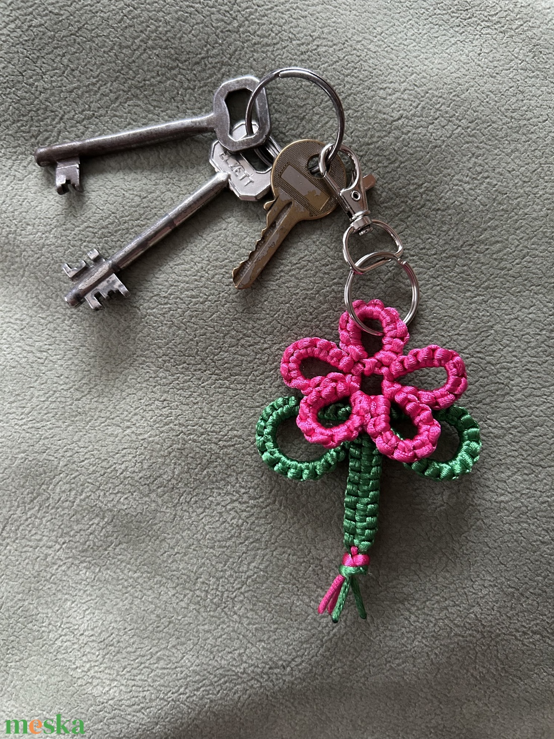 színes virágok - táska & tok - kulcstartó & táskadísz - kulcstartó - Meska.hu