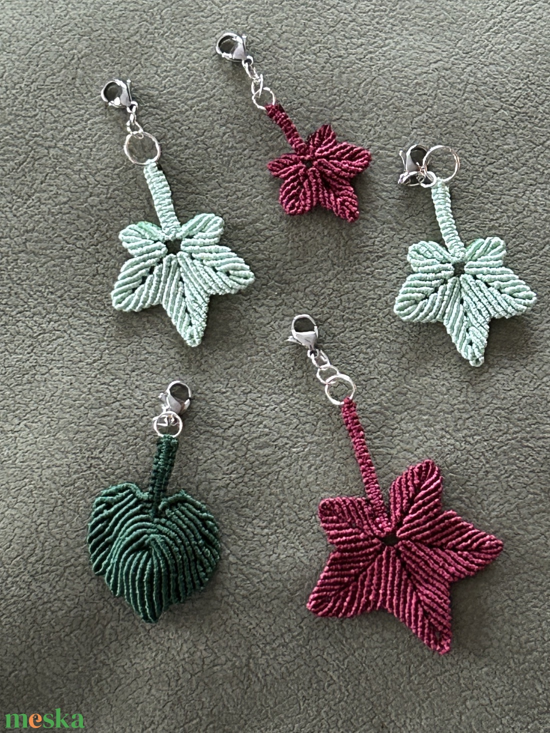 levélkés kulcstartó/táskadísz - táska & tok - kulcstartó & táskadísz - táskadísz - Meska.hu