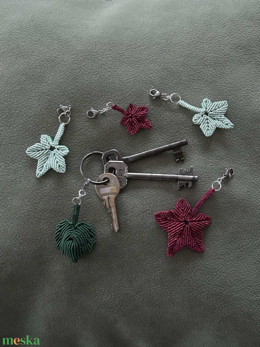 levélkés kulcstartó/táskadísz - táska & tok - kulcstartó & táskadísz - táskadísz - Meska.hu