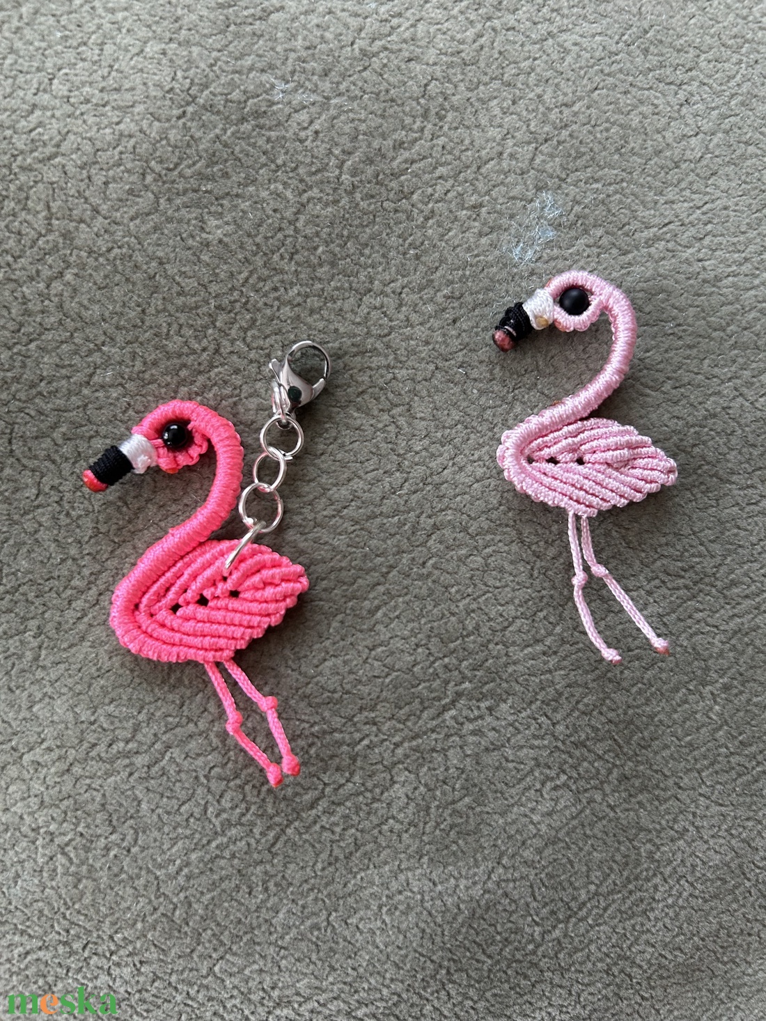 flamingó - táska & tok - kulcstartó & táskadísz - táskadísz - Meska.hu