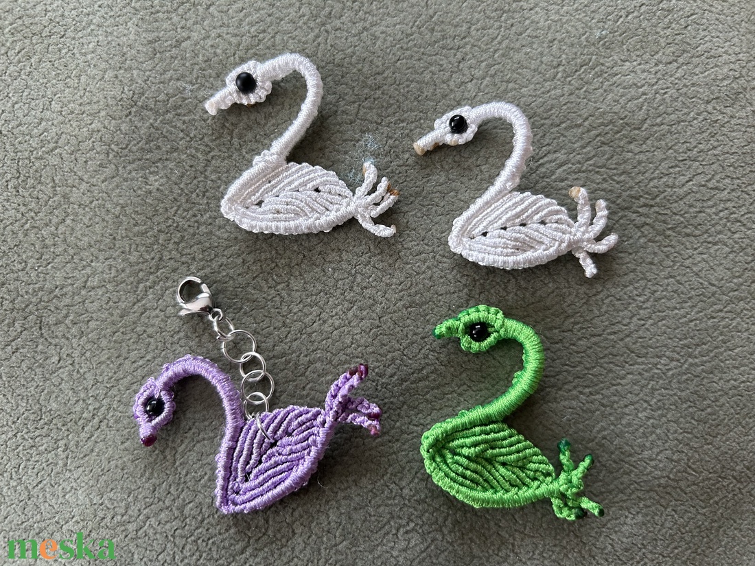 hattyú/madárka - táska & tok - kulcstartó & táskadísz - táskadísz - Meska.hu