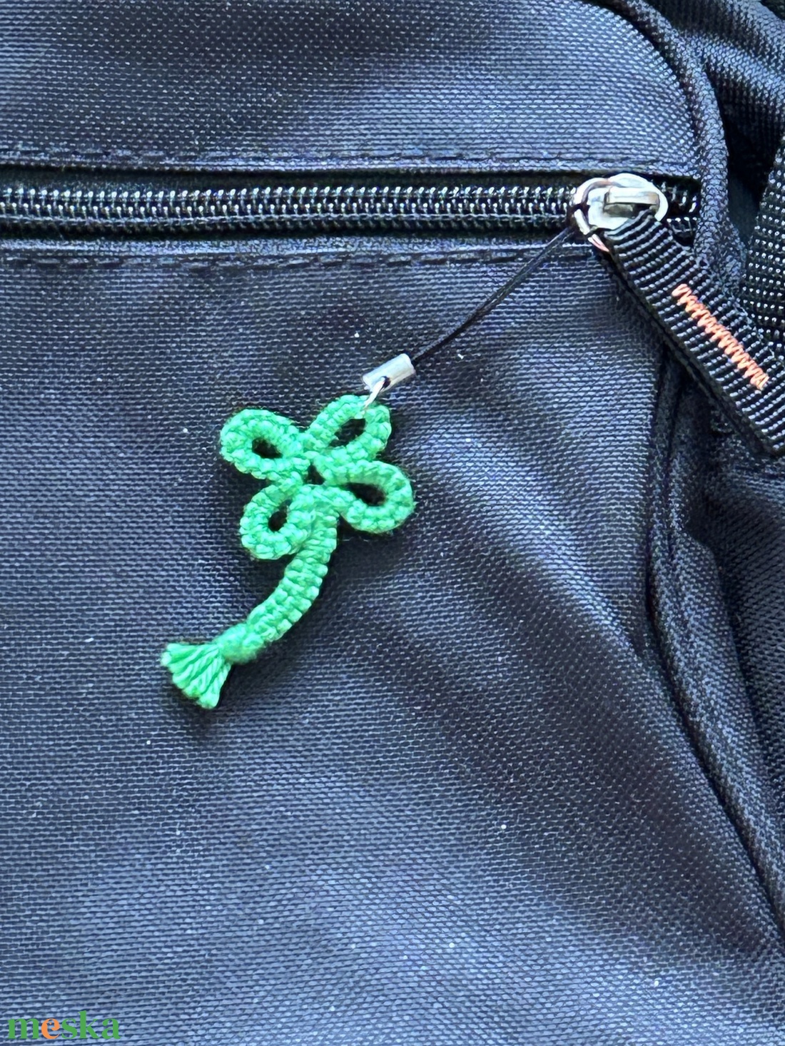 mini lóhere (4levelű) - táska & tok - kulcstartó & táskadísz - táskadísz - Meska.hu