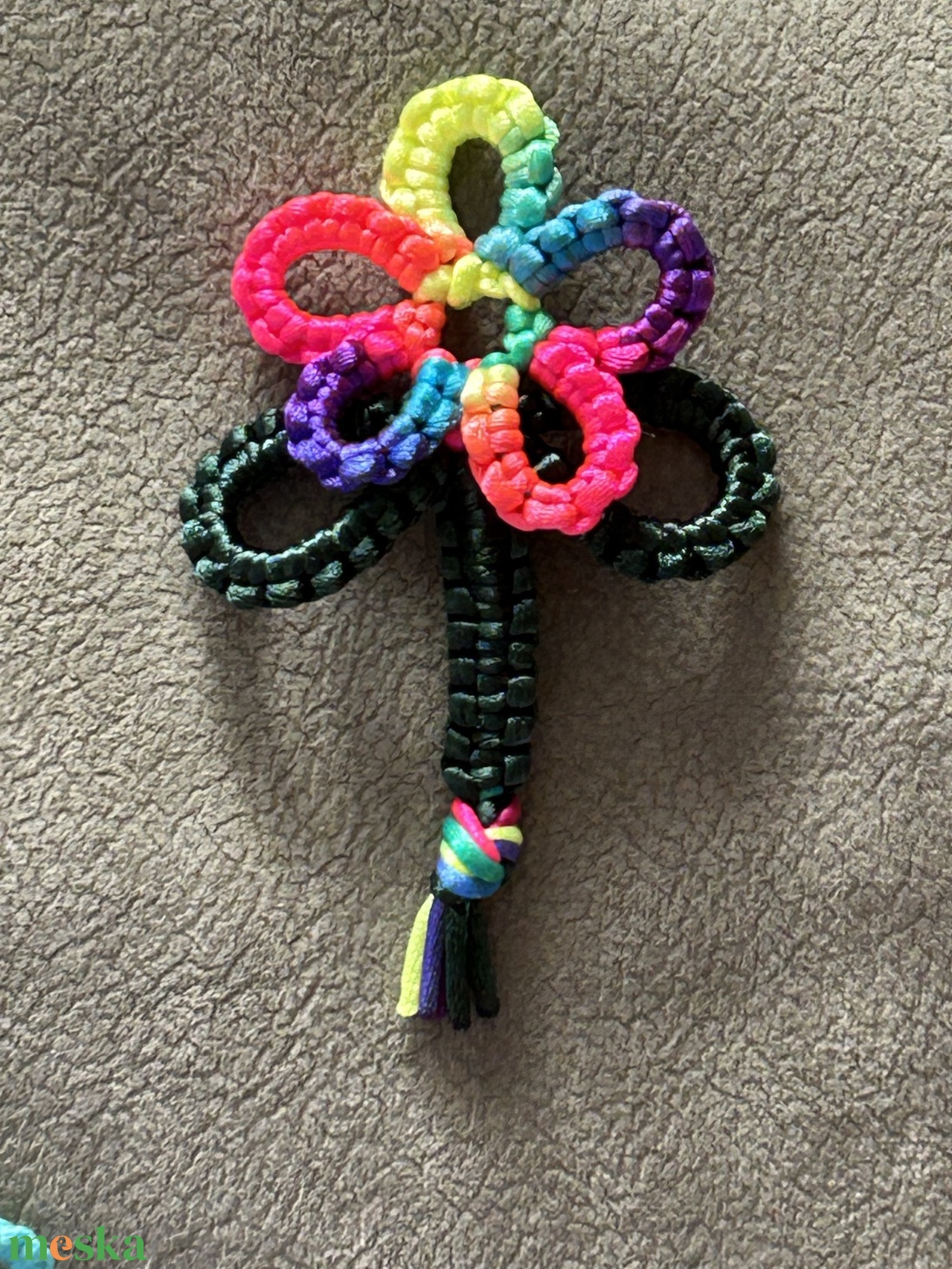 színes virág táskadísz - táska & tok - kulcstartó & táskadísz - táskadísz - Meska.hu