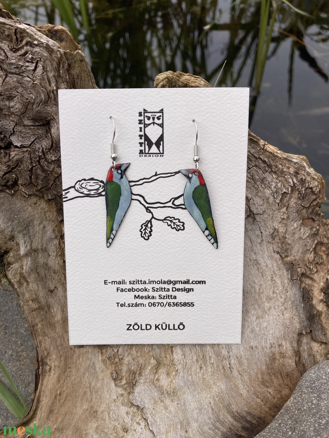 Zöldküllő tűzzománc fülbevaló - ékszer - fülbevaló - klipsz - Meska.hu Zöldküllő tűzzománc fülbevaló - ékszer - fülbevaló - klipsz - Meska.hu