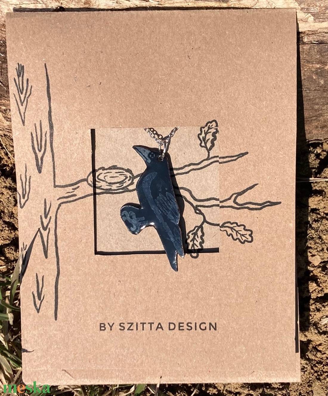 Holló tűzzománc nyaklánc - ékszer - nyaklánc - medálos nyaklánc - Meska.hu Holló tűzzománc nyaklánc - ékszer - nyaklánc - medálos nyaklánc - Meska.hu