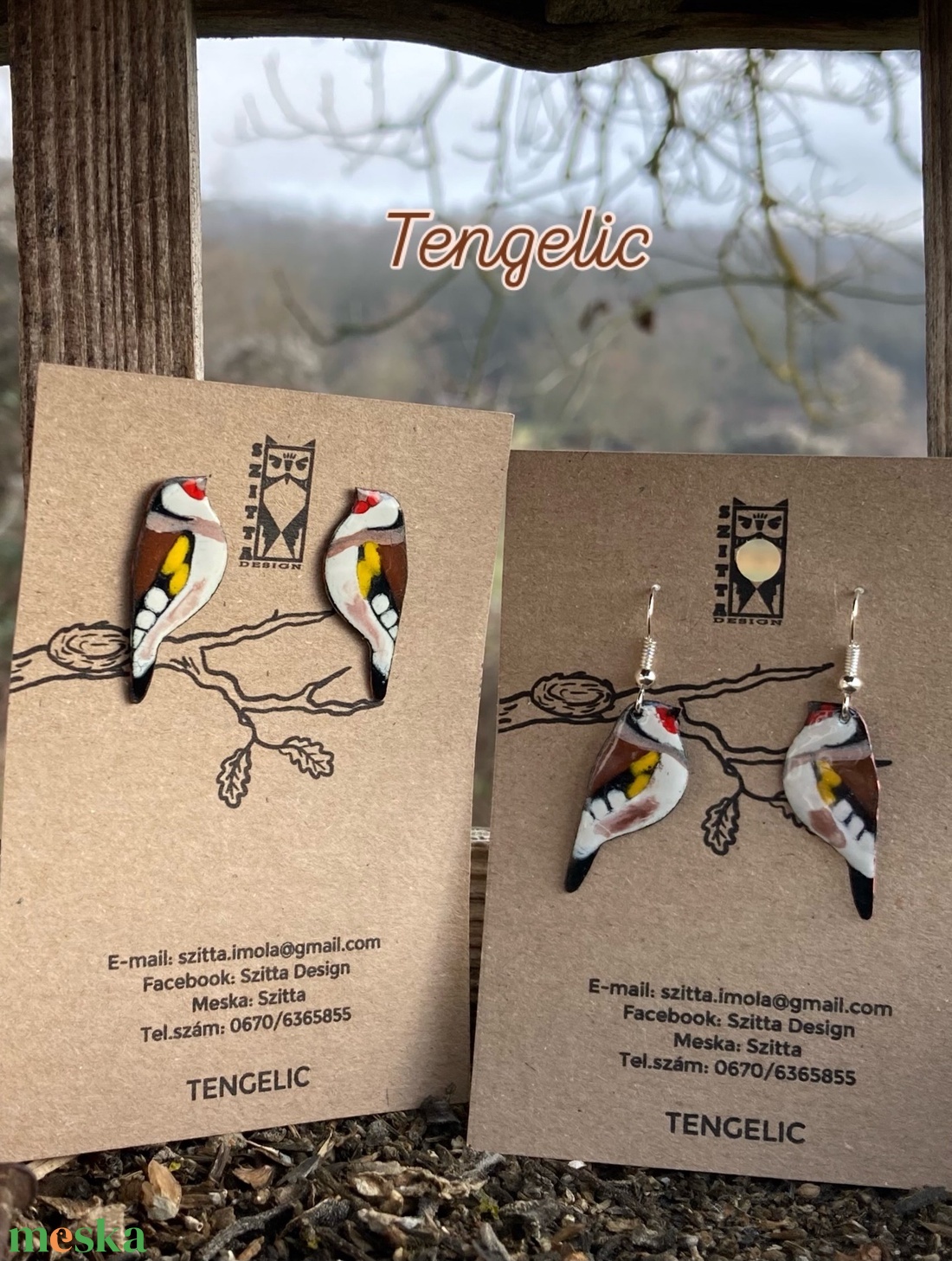 Tengelic egyedi tűzzománc fülbevaló - ékszer - fülbevaló - pötty fülbevaló - Meska.hu