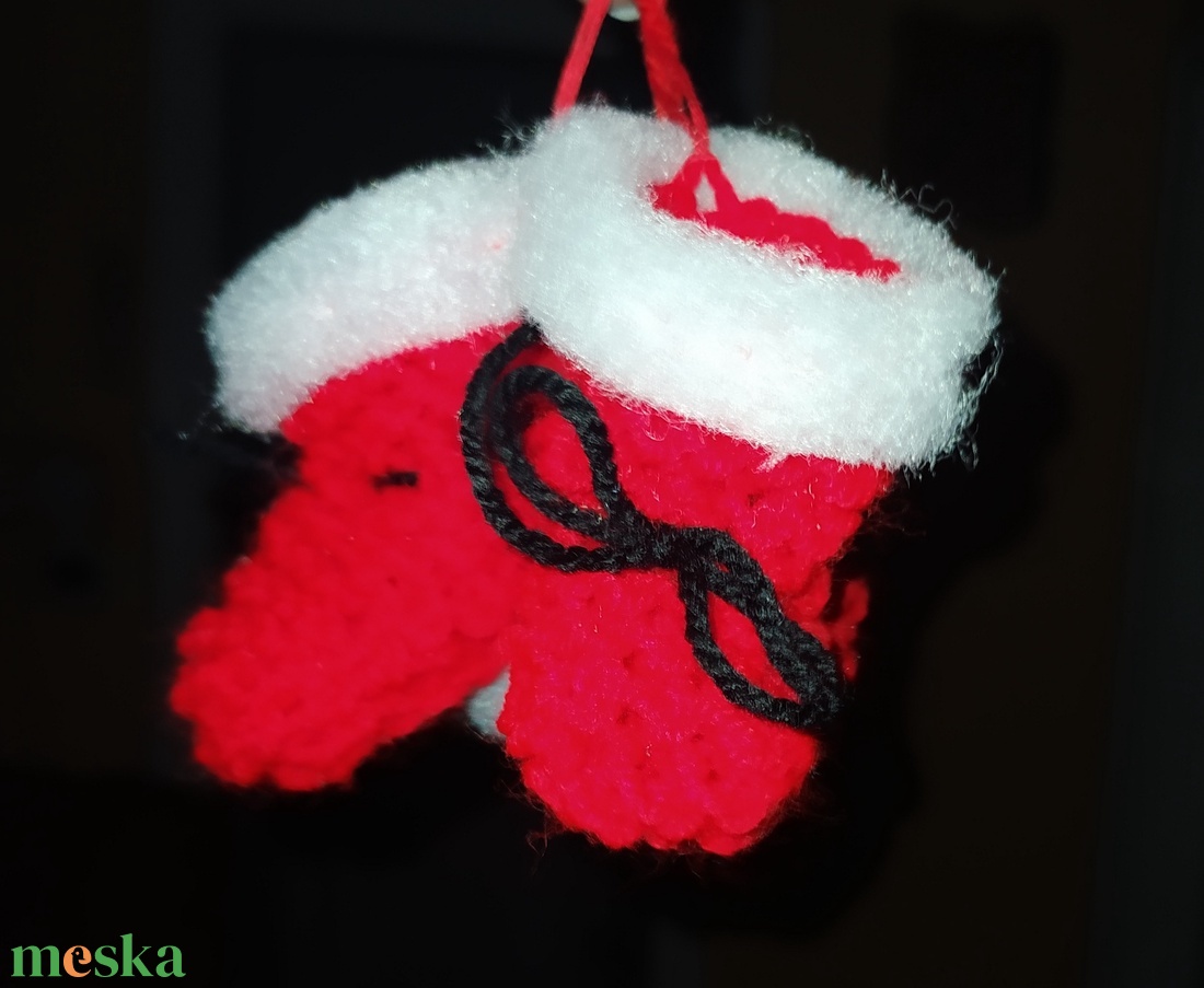 Mikulás csizma karácsonyfadísz - karácsony - karácsonyi lakásdekoráció - karácsonyfadíszek - Meska.hu