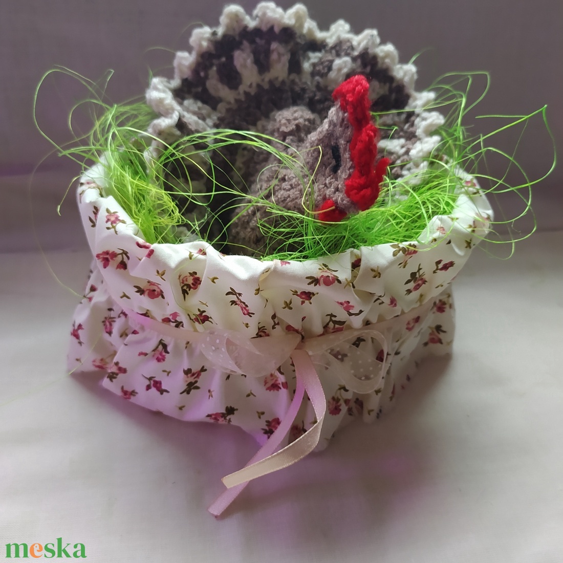 Horgolt tyúk húsvétra - otthon & életmód - dekoráció - asztal és polc dekoráció - asztaldísz - Meska.hu