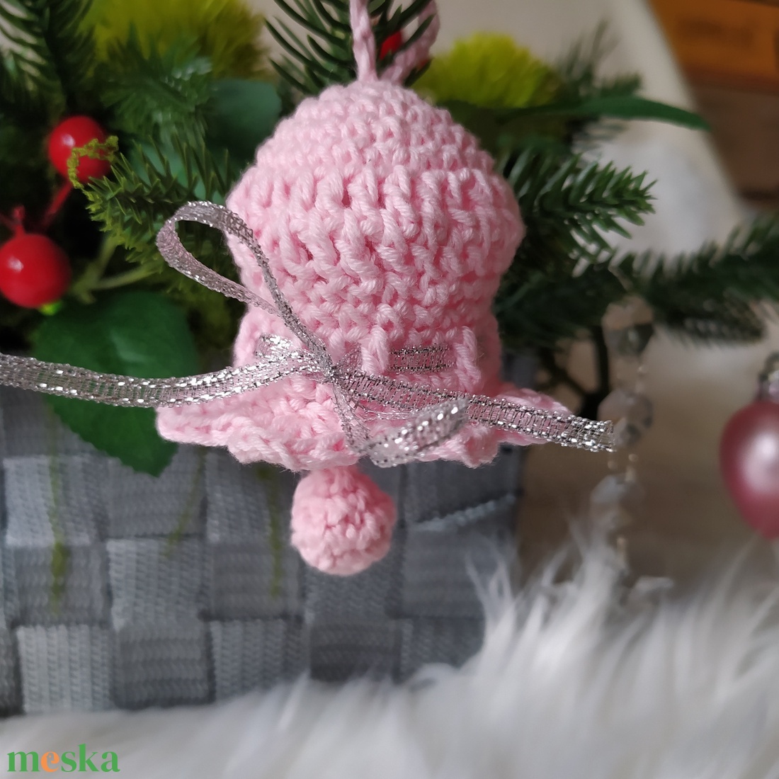 Horgolt karácsonyfadísz, harang -  - Meska.hu