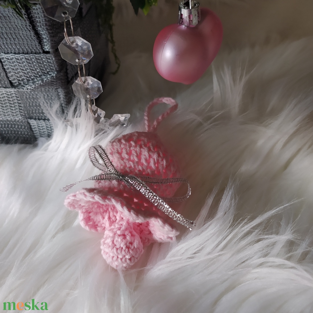 Horgolt karácsonyfadísz, harang -  - Meska.hu