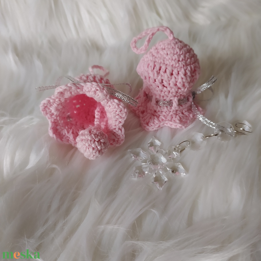 Horgolt karácsonyfadísz, harang -  - Meska.hu