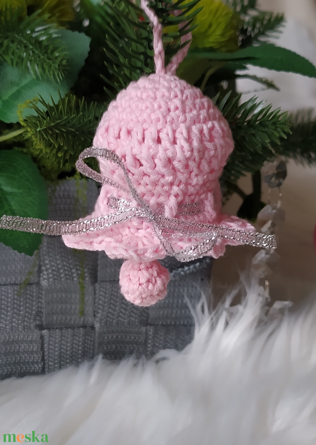 Horgolt karácsonyfadísz, harang -  - Meska.hu